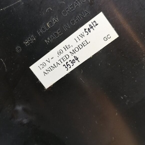 1994 HOLIDAY CREATIONS ANIMATED HOLIDAY SCENE SANTA WITH POT BELLY STOVE - Picture 14 of 16